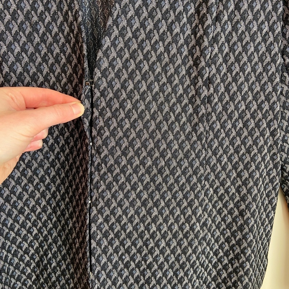 NYDJ Navy Patterned Open-Front Blazer - Picture 4 of 6